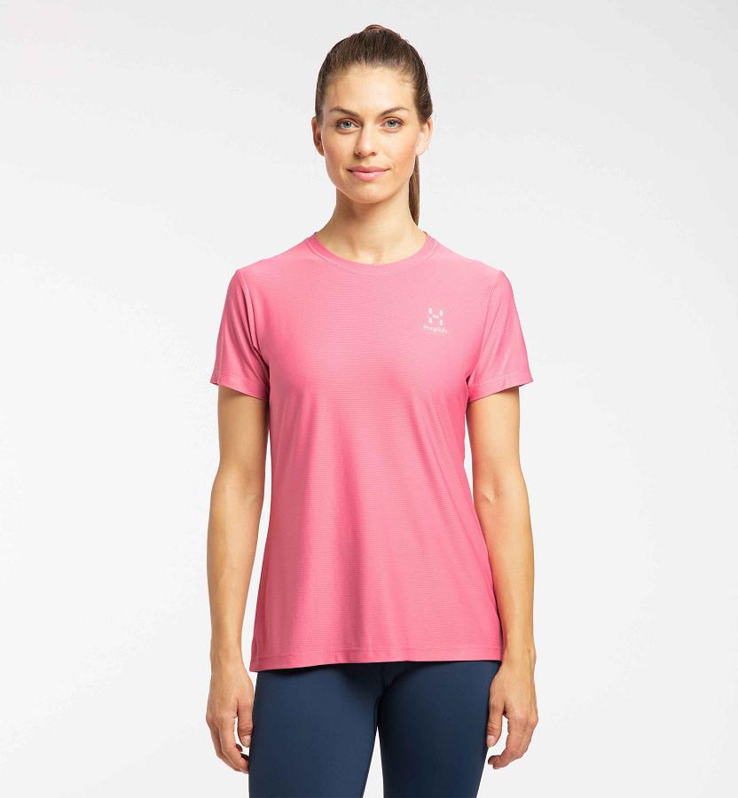 Haglöfs L.I.M Tech T-Shirt Pink For Womens ORLQI2431 Australia